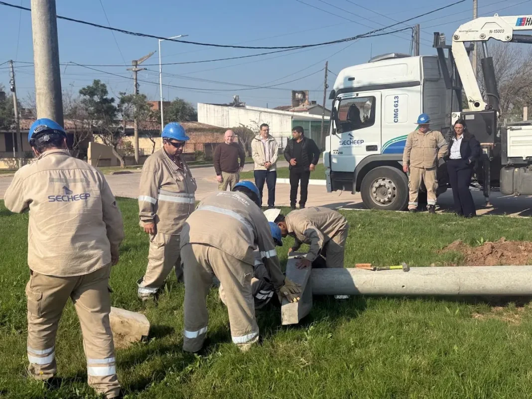 Las Breñas: Secheep amplía la red eléctrica con nuevas obras